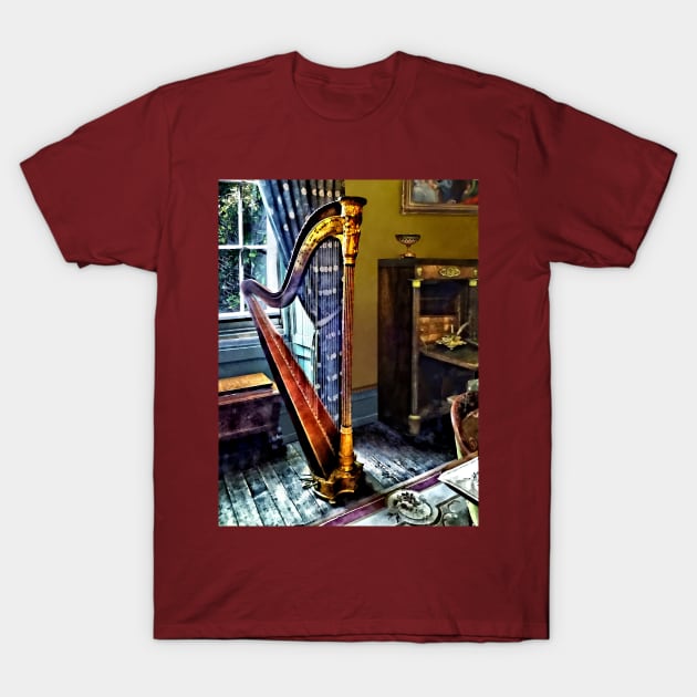 Music - Elegant Harp T-Shirt by SusanSavad